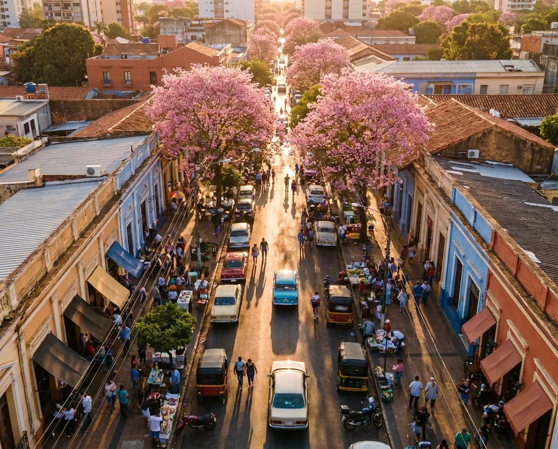 Mapa de la ciudad con negocios locales destacados
